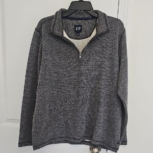 GAP‎ Men's Charcoal Zip-Up Sweater Size L